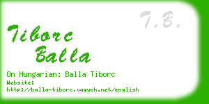 tiborc balla business card